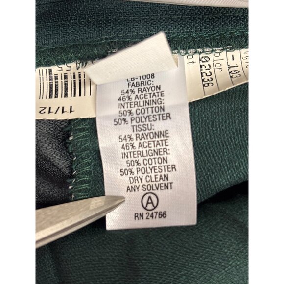 Alfred Angelo Hunter Green Formal Dress Size 11/12 Rayon & Acetate - Picture 6 of 6